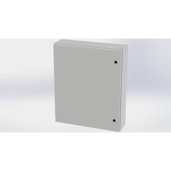 1/4 Turn Latch Electrical Enclosures, 36 in H, 8 in D, 30 in W, NEMA 3R, 4, 12, 13, Carbon Steel